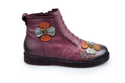 复古民族风手工短靴 舒适百搭的中秋时尚之选